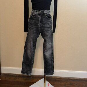 R13 Women's Straight Leg Jeans - Black